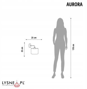 Srebrno-szary kinkiet glamour AURORA GOLD lampa do sypialni LED z tkaninowym abażurem ze złotym wnętrzem 13