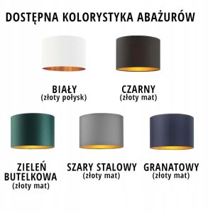 Srebrno-szary kinkiet glamour AURORA GOLD lampa do sypialni LED z tkaninowym abażurem ze złotym wnętrzem 2