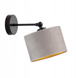 Kinkiet Lumes Elegancki kinkiet LED do salonu a wysięgniku ruchomym TETE VELUR z welurowym abażurem MIX KOLORÓW 10
