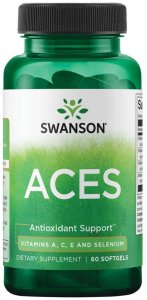 Swanson Aces Vitamins A. C. E and Selenium suplement diety wspierający pracę organizmu 60 kapsułek Żelowych 1