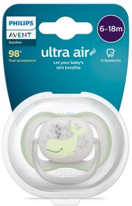 Philips Avent smoczek Ultra Air Deco whale 6-18M (1 gab) dla chłopców SCF086/05 2