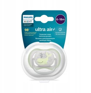 Philips Avent smoczek Ultra Air Deco whale 6-18M (1 gab) dla chłopców SCF086/05 8