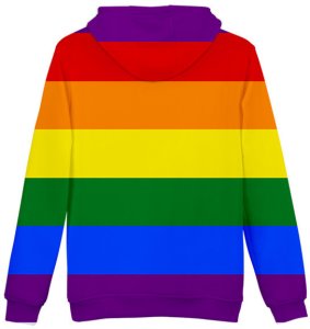 Bluza TĘCZOWA LGBT Tęcza z Kapturem Poliestrowa XL 2