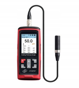 MIERNIK GRUBOŚCI POWŁOKI LAKIERU STAL ALUMINIUM SONDA PRZEWODOWA LCD USB-C 7