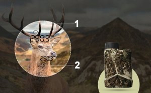 DALMIERZ LASEROWY LORNETKA GOLFOWA LUNETA MYŚLIWSKA POLOWAŃ x7 ZASIĘG 800m 7