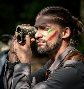 DALMIERZ LASEROWY LORNETKA GOLFOWA LUNETA MYŚLIWSKA POLOWAŃ x7 ZASIĘG 800m 8