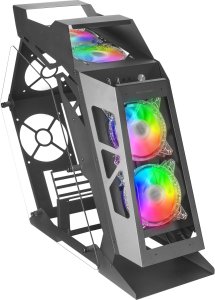Mars Gaming MC61 Computer case M-ATX / 4x FAN / ARGB Chroma 3