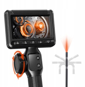 ENDOSKOP KAMERA INSPEKCYJNA RUCHOMA GŁOWICA 6mm PRZEWÓD 2m 2000mAh EKRAN HD 3