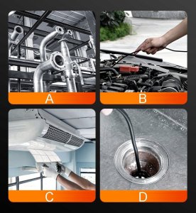 ENDOSKOP KAMERA INSPEKCYJNA RUCHOMA GŁOWICA 6mm PRZEWÓD 2m 2000mAh EKRAN HD 10