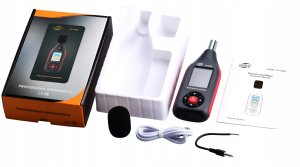 SONOMETR DECYBELOMIERZ MIERNIK NATĘŻENIA DŹWIĘKU HAŁASU 30-130dB WYJŚCIE DC 7