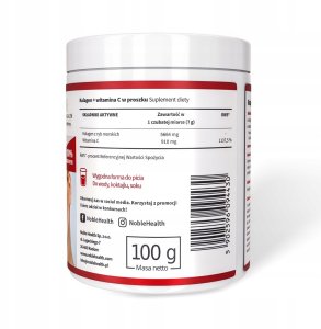 Noble Health Kolagen + witamina c w proszku suplement diety 100g 5