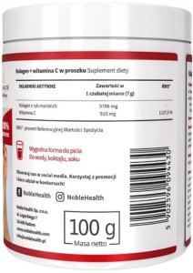 Noble Health Kolagen + witamina c w proszku suplement diety 100g 6