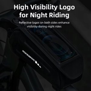 Torba rowerowa Rockbros 30120064001 wodoodporna na ramę z pokrowcem na telefon - czarna 12