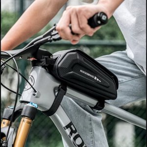 Torba rowerowa Rockbros 30120064001 wodoodporna na ramę z pokrowcem na telefon - czarna 10