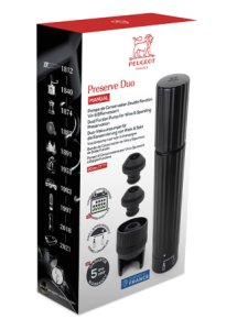 Peugeot PRESERVE Wine-Champagne Manual Vacuum Pump - ABS 20cm 3