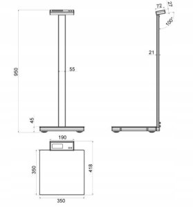 Kern MPK 200K-1P Digital personvægt Vejeområde 250 kg Aflæsningsnøjagtighed 100 g Batteridrevet Flerfarvet 4