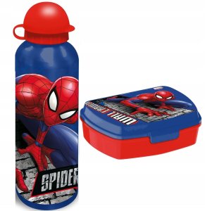 Kids Euroswan Zestaw 2w1 Śniadaniówka LunchBox Bidon Dla Dziecka do Szkoły Spider-Man / SP50006 3