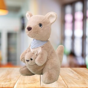 Pluszowa Maskotka Przytulanka Kangur Z Młodym 23cm LEAN Toys 2