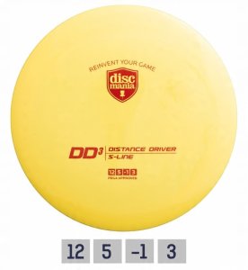 Discgolf disc DISCMANIA  Distance Driver S-LINE DD3 Yellow 12/5/-1/3 2