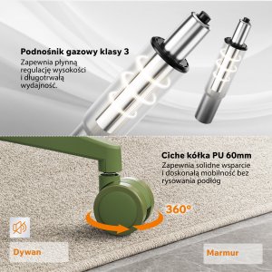 Krzesło biurowe SENSE7 Moyo Zielone 7