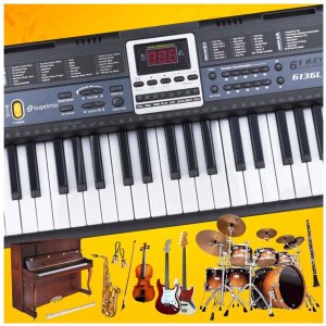 SUPRIMO 6136L KEYBOARD organy z mikrofonem dla dzieci podświetlane klawisze 6