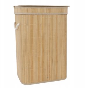 Bambusowy kosz na pranie z pokrywą, 80 l 7
