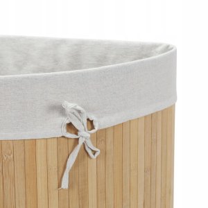 Narożny kosz na pranie z pokrywą, bambus, 60 l 4