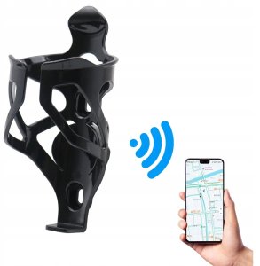 Uchwyt rowerowy na bidon z miejscem na AirTag FSCGE-120-3 czarny 2