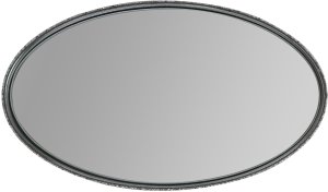 Taca dekoracyjna 23x13 cm srebrna kryształki 2