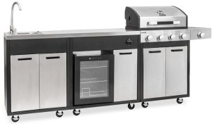 KUCHNIA GAZOWA BRENNER GRILL PREMIUM Z LODÓWKĄ, SZAFKĄ I KRANEM 1