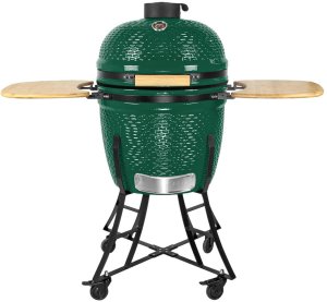 GRILL CERAMICZNY WĘGLOWY 21" Z POKRYWĄ I PÓŁKAMI BOCZNYMI 1