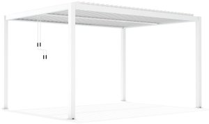 PERGOLA OGRODOWA LUXE 4X4 ALUMINIOWA Z OŚWIETLENIEM LED BIAŁA 1