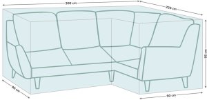 POKROWIEC NA NAROŻNIK OGRODOWY 300/225x90x95 CM 1