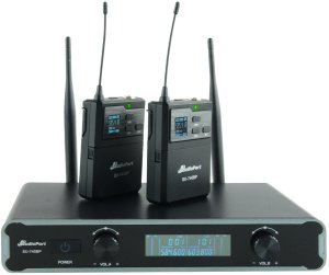 Zestaw mikrofonów bezprzewodowych UHF 2x nagłowny+ 2x krawatowy 2x bodypack+ stacja Audioport SU-740HH one size 29