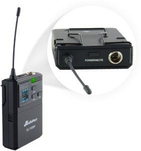 Zestaw mikrofonów bezprzewodowych UHF 2x nagłowny+ 2x krawatowy 2x bodypack+ stacja Audioport SU-740HH one size 4