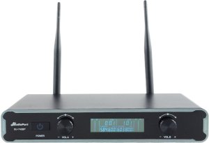 Zestaw mikrofonów bezprzewodowych UHF 2x nagłowny+ 2x krawatowy 2x bodypack+ stacja Audioport SU-740HH one size 8