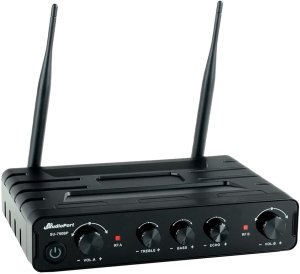 Zestaw mikrofonów bezprzewodowych UHF 2x nagłowny bodypack krawatowy Audioport SU-750BP one size 24