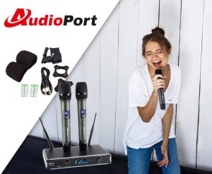 Zestaw mikrofonów bezprzewodowych doręcznych UHF Audioport SU-740HH one size 2