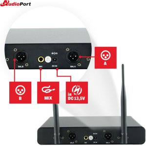 Zestaw mikrofonów bezprzewodowych doręcznych UHF Audioport SU-740HH one size 31