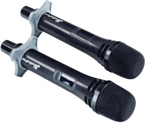 Zestaw 2 mikrofonów bezprzewodowych dorecznych UHF z odbiornikiem Audioport MV2 one size 12