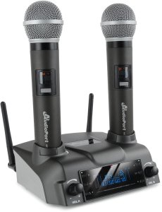 Zestaw mikrofonów bezprzewodowych doręcznych UHF+ stacja ładująca Audioport MCD-U2 one size 28