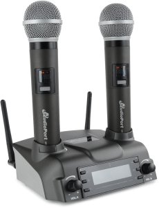 Zestaw mikrofonów bezprzewodowych doręcznych UHF+ stacja ładująca Audioport MCD-U2 one size 3