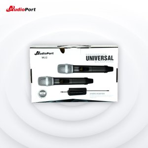Zestaw 2 mikrofonów bezprzewodowych doręcznych UHF+ odbiornik Audioport MU2 one size 3