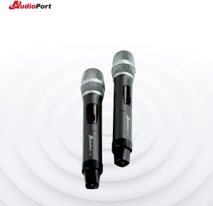 Zestaw 2 mikrofonów bezprzewodowych doręcznych UHF+ odbiornik Audioport MU2 one size 5
