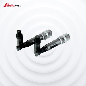 Zestaw 2 mikrofonów bezprzewodowych doręcznych UHF+ odbiornik Audioport MU2 one size 7