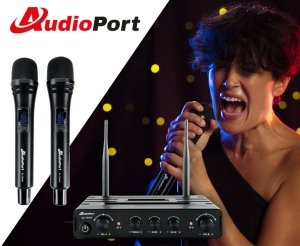 Zestaw mikrofonów bezprzewodowych doręcznych UHF+ stacja Audioport SU-750HH one size 2