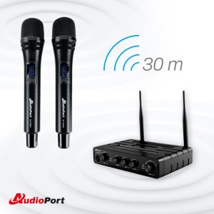 Zestaw mikrofonów bezprzewodowych doręcznych UHF+ stacja Audioport SU-750HH one size 35