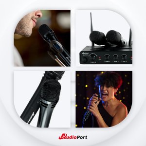 Zestaw mikrofonów bezprzewodowych doręcznych UHF+ stacja Audioport SU-750HH one size 37