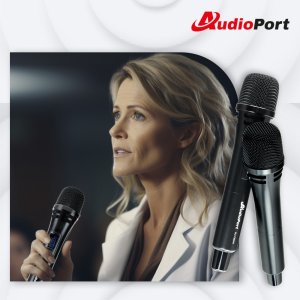 Zestaw mikrofonów bezprzewodowych doręcznych UHF+ stacja Audioport SU-750HH one size 38