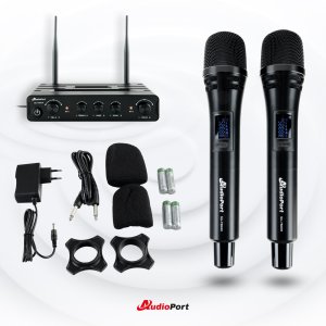 Zestaw mikrofonów bezprzewodowych doręcznych UHF+ stacja Audioport SU-750HH one size 42